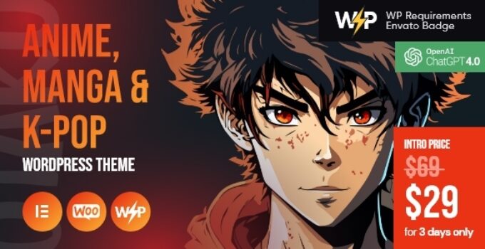 Otaku – Anime, Manga & K-Pop WordPress Theme