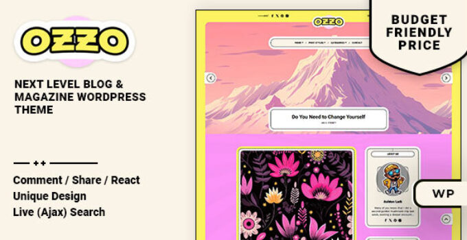 Ozzo – Blog & Magazine WordPress Theme