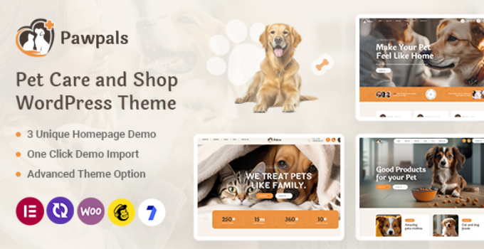 Pawpals – Pet Care & Pet Shop WordPress Theme
