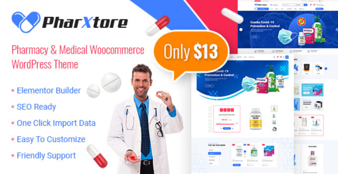 Pharxtore – Pharmacy & Medical Woocommerce WordPress Theme