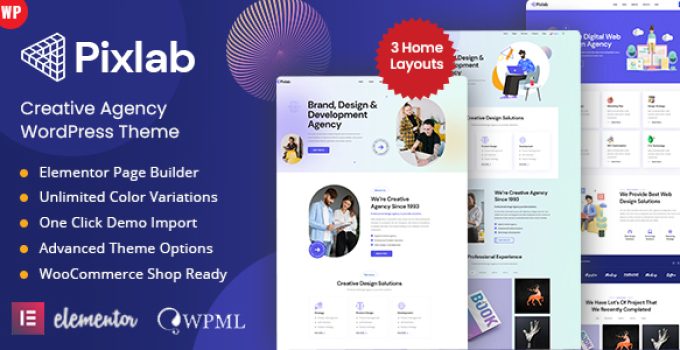 Pixlab – Creative Agency WordPress Theme