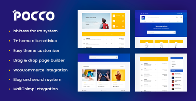 Pocco – bbPress Forum & Blog WordPress Theme