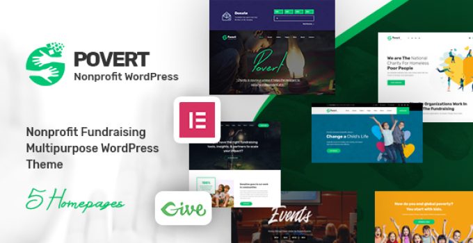 Povert – NonProfit Fundraising Charity WordPress Theme