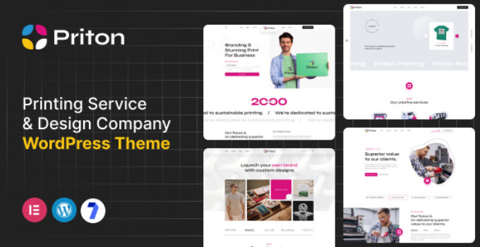 Priton – Printing Service & Design Company WordPress Theme