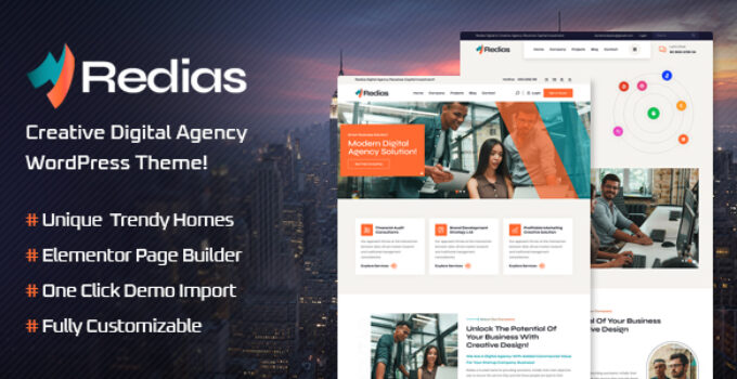 Redias – Creative Digital Agency WordPress Theme