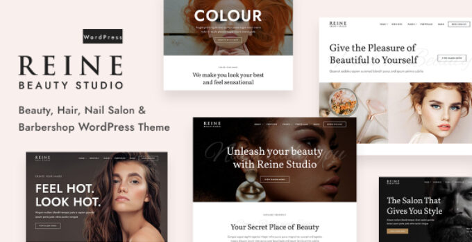 Reine – Barbershop Spa Salon Booking WordPress Theme