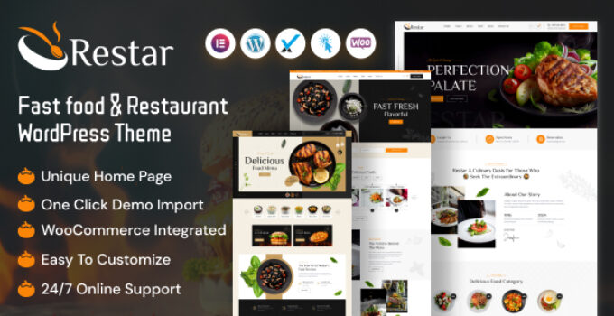 Restar – Fast Food & Restaurant WordPress Theme