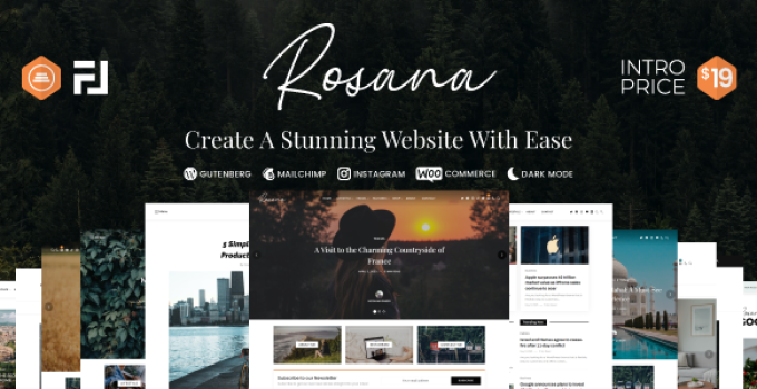 Rosana – Creative WordPress Blog/Magazine Theme
