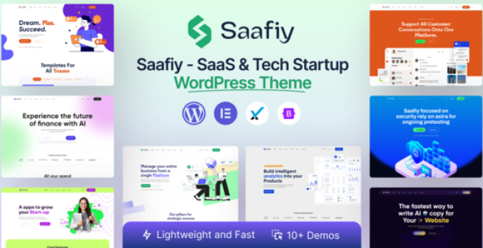 Saafiy – Saas & Tech Startup WordPress Theme