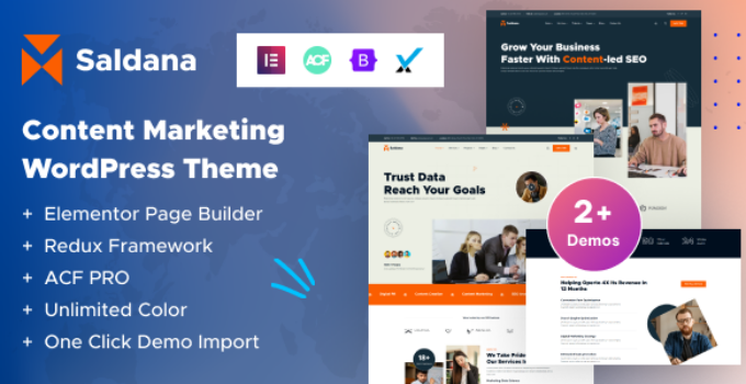 Saldana – Content Marketing Services WordPress Theme