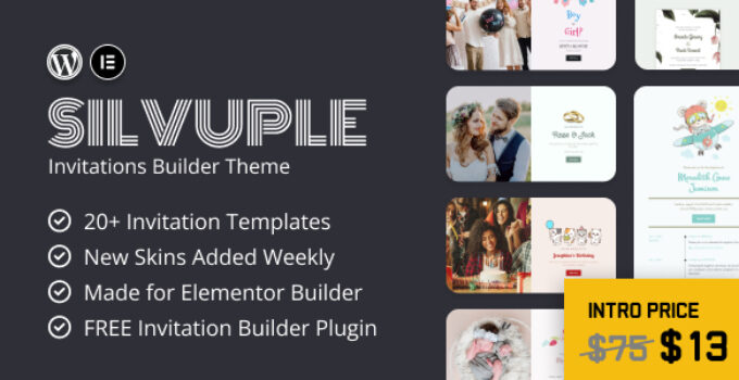 Silvuple – Online Invitation Maker Theme