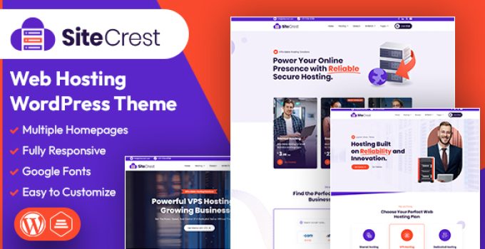 SiteCrest | Web Hosting WordPress & WHMCS Theme