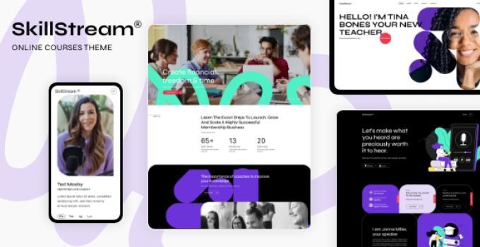 SkillStream – Online Courses and Education WordPress Theme