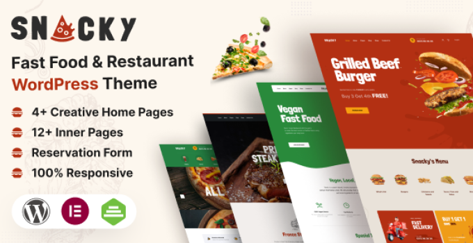 Snacky – Food Restaurant WordPress Theme