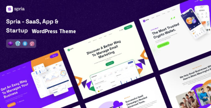 Spria – SaaS, App & Startup WordPress Theme