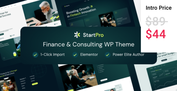 StartPro – Finance and Consulting WordPress Theme