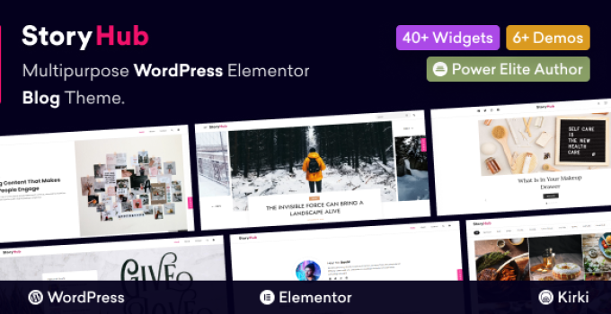 StoryHub – Multipurpose WordPress Elementor Blog Theme