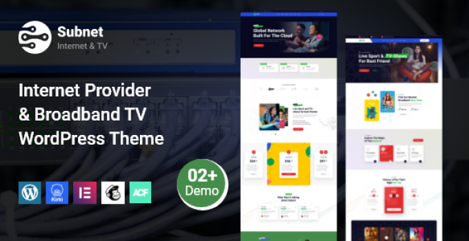 Subnet – Internet Provider, Wifi & Broadband TV WordPress Theme