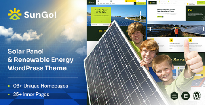 Sungo – Ecology & Solar Energy WordPress Theme