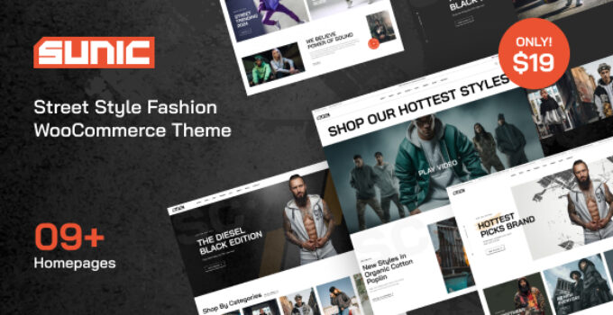 Sunic – Street Style Fashion WooCommerce Theme