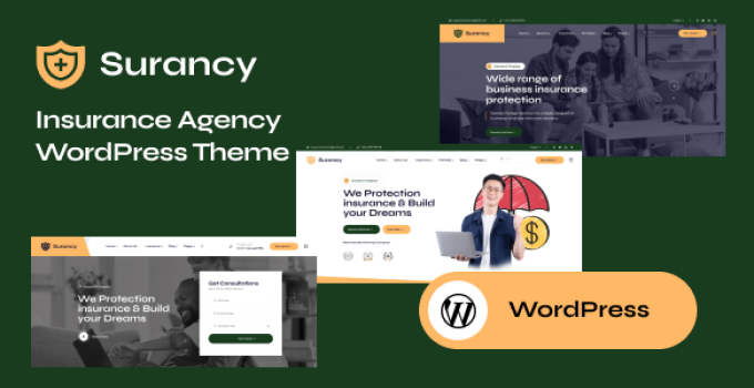 Surancy – Insurance Agency WordPress Theme