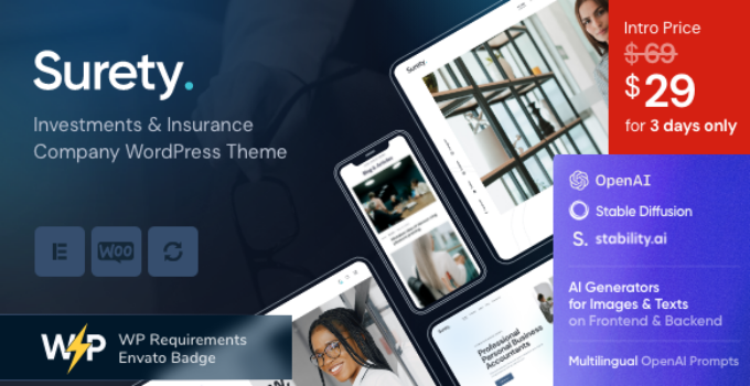 Surety – Finance WordPress Theme