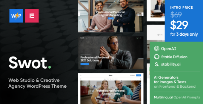Swot – Digital Agency Business & Corporate WordPress Theme