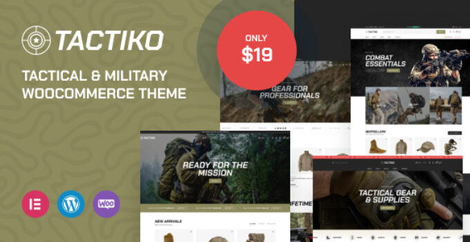 Tactiko – Tactical & Military Shop WooCommerce Theme