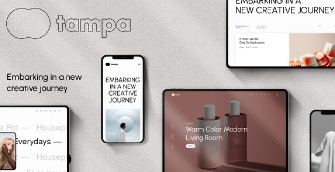 Tampa – Minimal & Modern Portfolio WordPress Theme