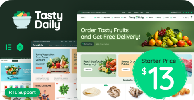 TastyDaily – Grocery Store & Food WooCommerce Theme