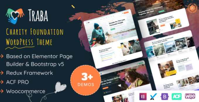Traba – Charity Foundation WordPress Theme