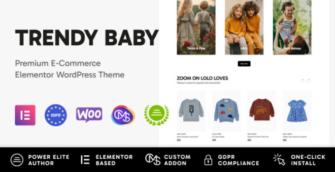 Trendy Baby – Children and Kids Store WordPress Theme