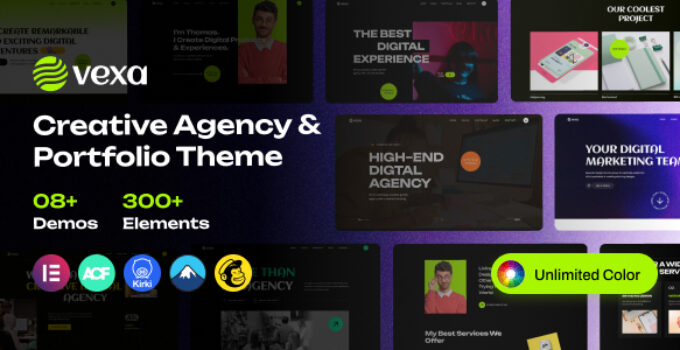 Vexa – Creative Agency & Portfolio WordPress Theme