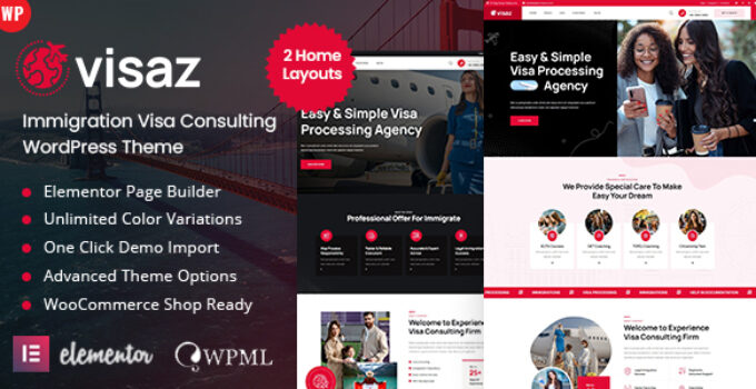 Visaz – Immigration Visa Consulting WordPress