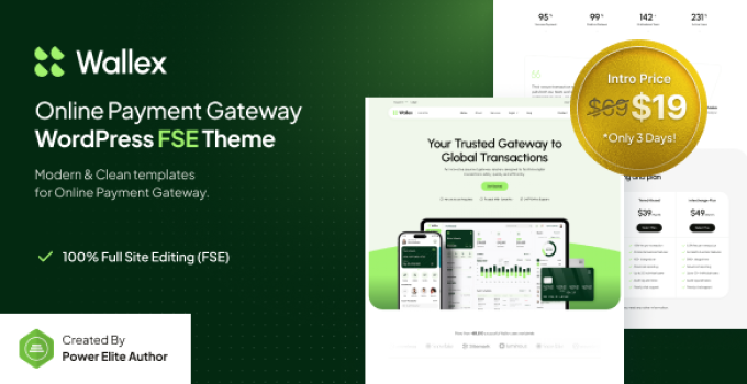 Wallex – Online Payment Gateway FSE WordPress Theme