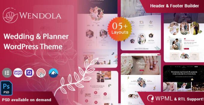 Wendola – Wedding & Planner WordPress Theme