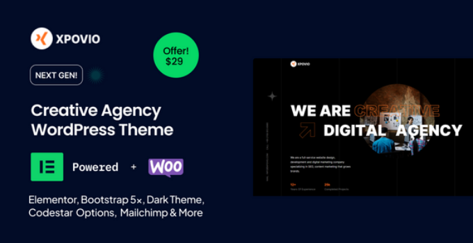 Xpovio – Creative Digital Agency WordPress Theme
