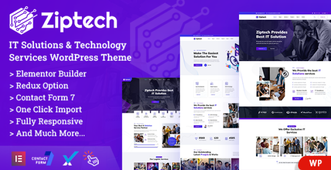 Ziptech – IT Solutions Technology WordPress Theme