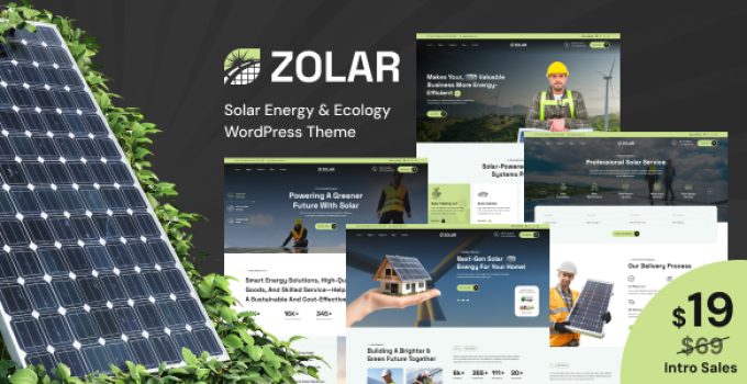 Zolar – Solar Energy WordPress Theme